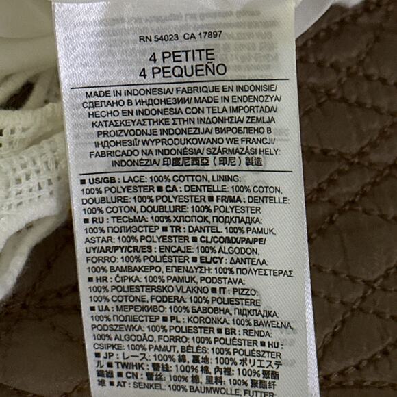 Banana Republic | Dot Lace Pencil Skirt Size 4P - Picture 5 of 10